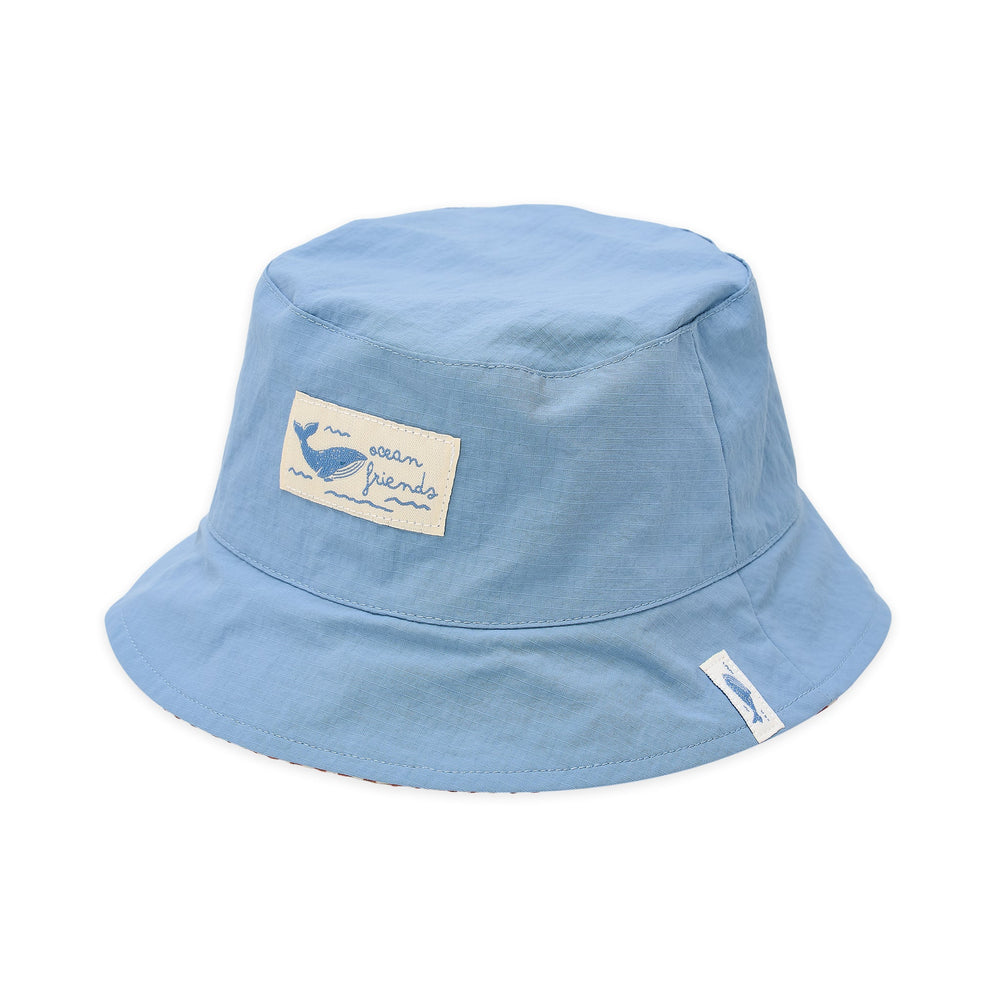 LITTLE DUTCH. Παιδικό καπέλο ήλιου διπλής όψης Ocean Blue