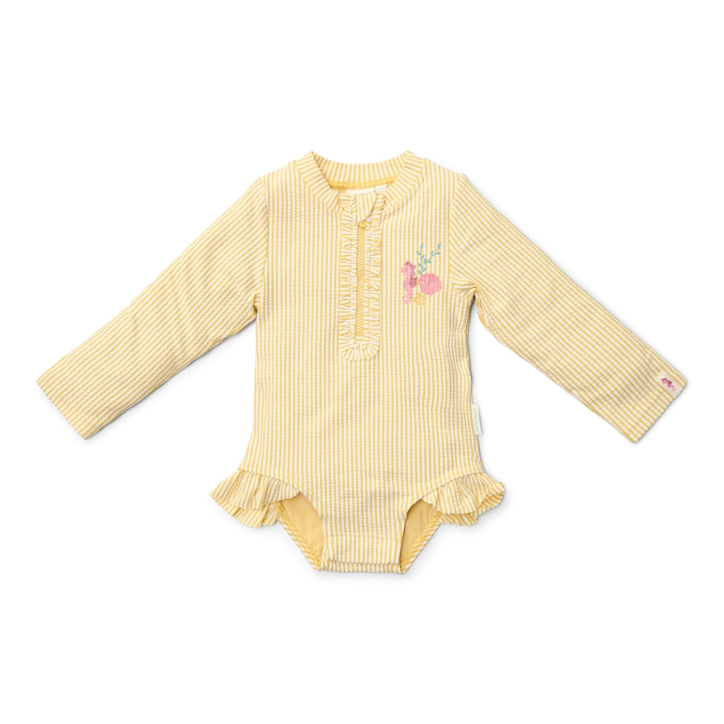 LITTLE DUTCH. Ολόσωμο μακρυμάνικο μαγιό για κορίτσια Ocean Treasures Yellow