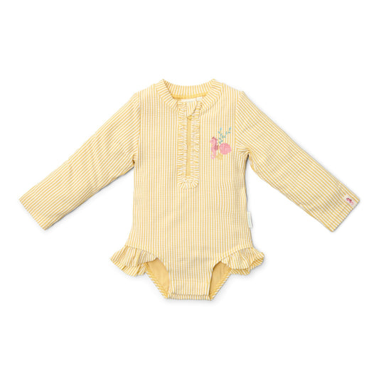 LITTLE DUTCH. Ολόσωμο μακρυμάνικο μαγιό για κορίτσια Ocean Treasures Yellow