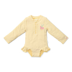 LITTLE DUTCH. Ολόσωμο μακρυμάνικο μαγιό για κορίτσια Ocean Treasures Yellow