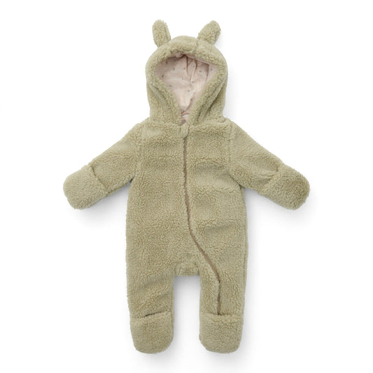 LITTLE DUTCH. Ολόσωμο φορμάκι εξόδου teddy Soft Green