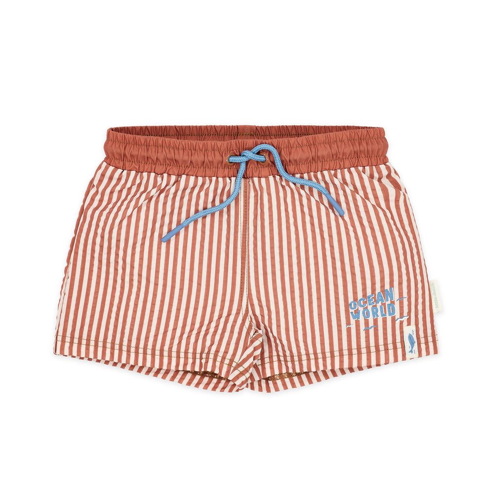 LITTLE DUTCH. Παιδικό μαγιό βερμούδα για αγόρια Ocean Brown Stripes
