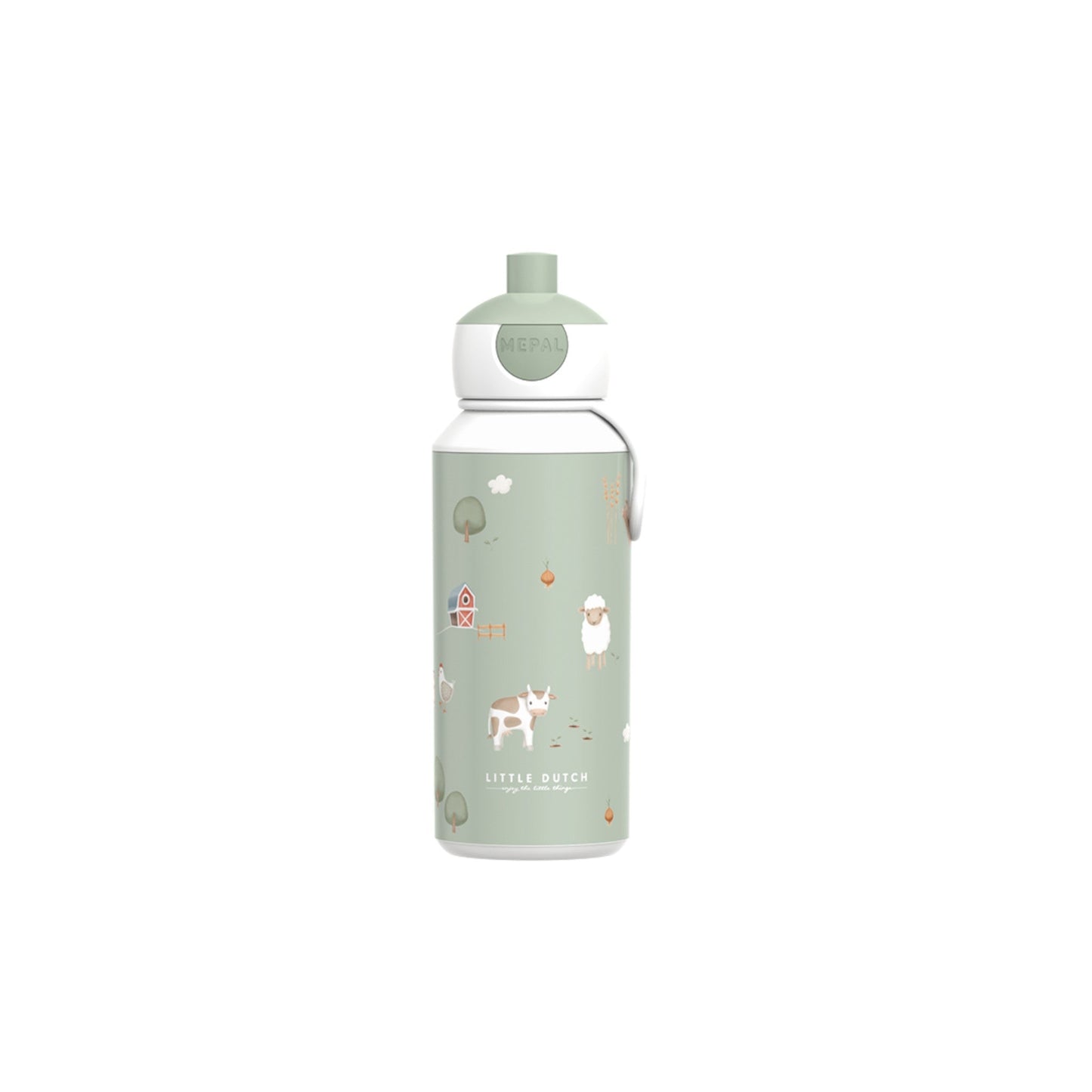 LITTLE DUTCH. Μπουκάλι με pop-up στόμιο 400ml - Little Farm