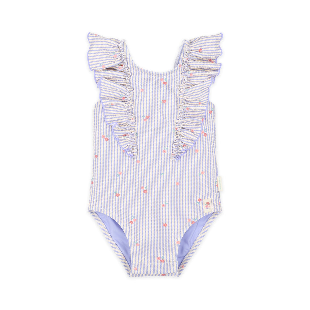 LITTLE DUTCH. Ολόσωμο μαγιό με βολάν Dreamy Stripes