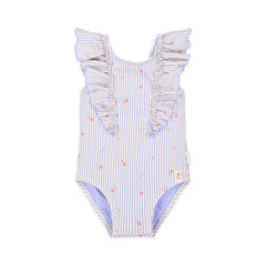 LITTLE DUTCH. Ολόσωμο μαγιό με βολάν Dreamy Stripes