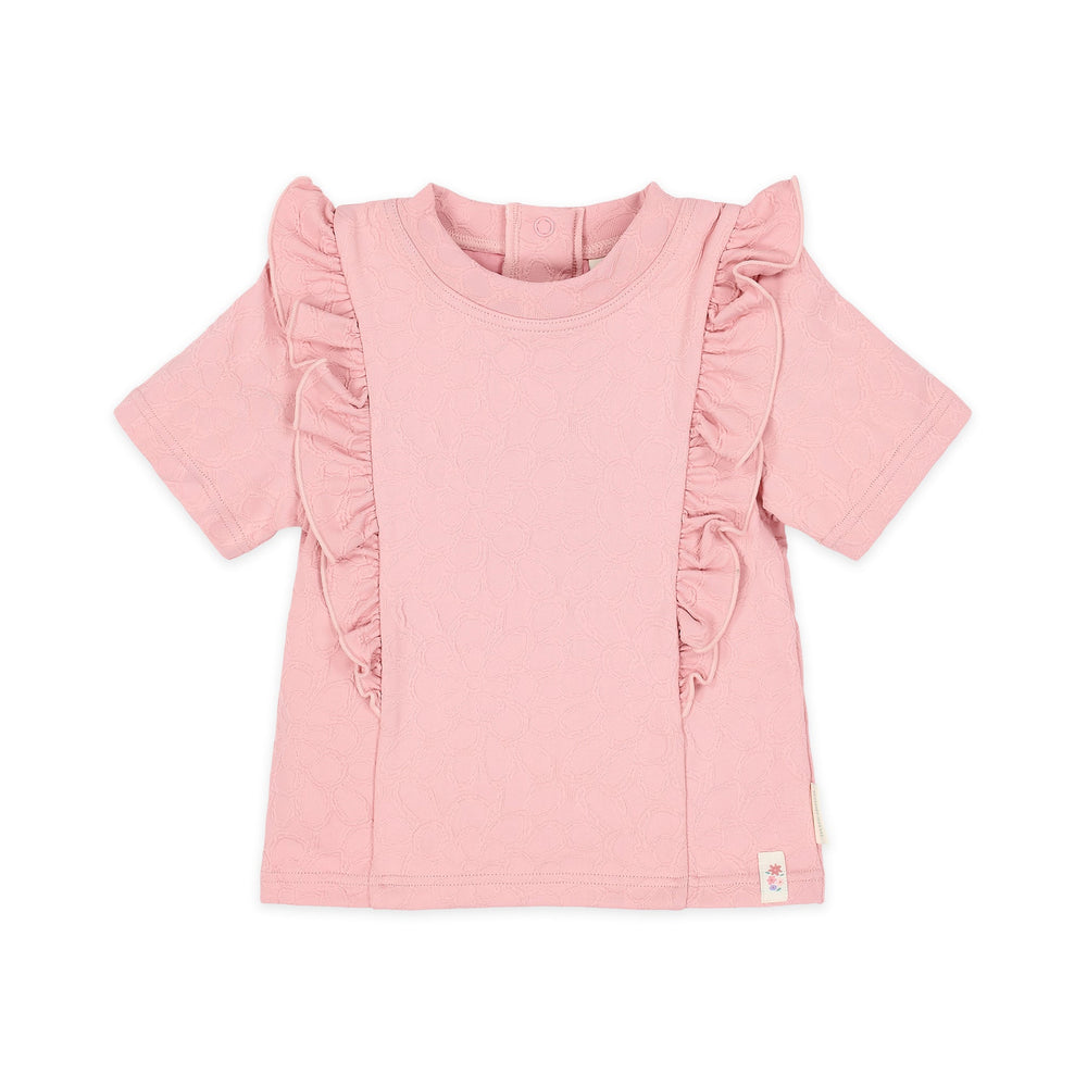 LITTLE DUTCH. Μπλουζάκι κοντομάνικο με προστασία UV Dreamy Pink Rose
