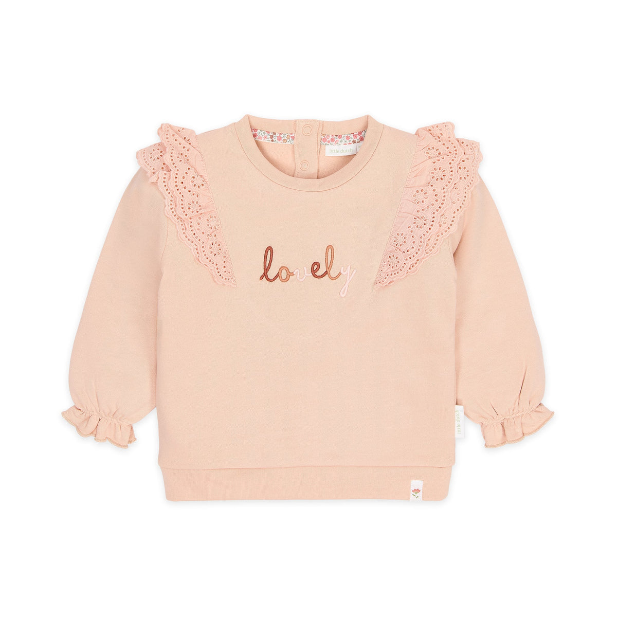 LITTLE DUTCH. Φούτερ με βολάν Blush Pink