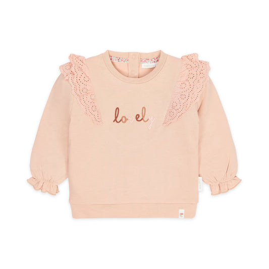 LITTLE DUTCH. Φούτερ με βολάν Blush Pink