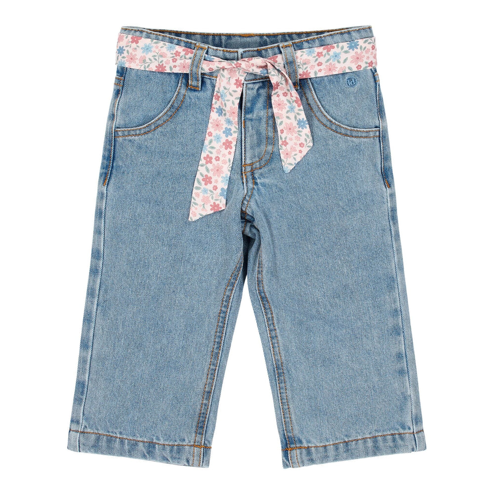 LITTLE DUTCH. Παντελόνι με ζωνάκι Denim