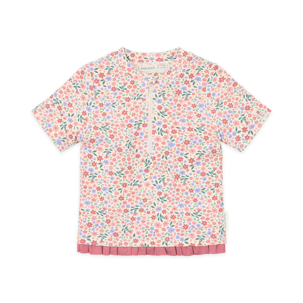 LITTLE DUTCH. Μπλουζάκι κοντομάνικο με προστασία UV Dreamy Flowerfield