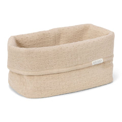 LITTLE DUTCH. Καλάθι αλλαξιέρας πλεκτό μεγάλο Pure Soft Beige