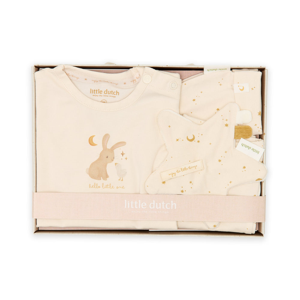 LITTLE DUTCH. Σετ δώρου με ρουχαλάκια Newborn Naturals - Νο 62/68