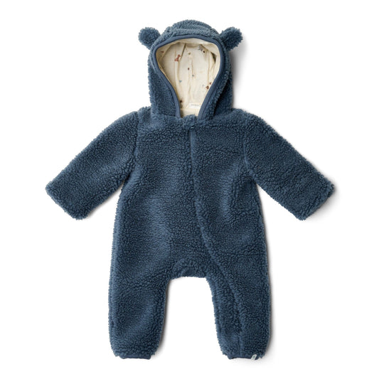 LITTLE DUTCH. Ολόσωμο φορμάκι εξόδου teddy Stone Blue