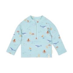 LITTLE DUTCH. Μπλουζάκι μακρυμάνικο με προστασία UV Ocean Friends