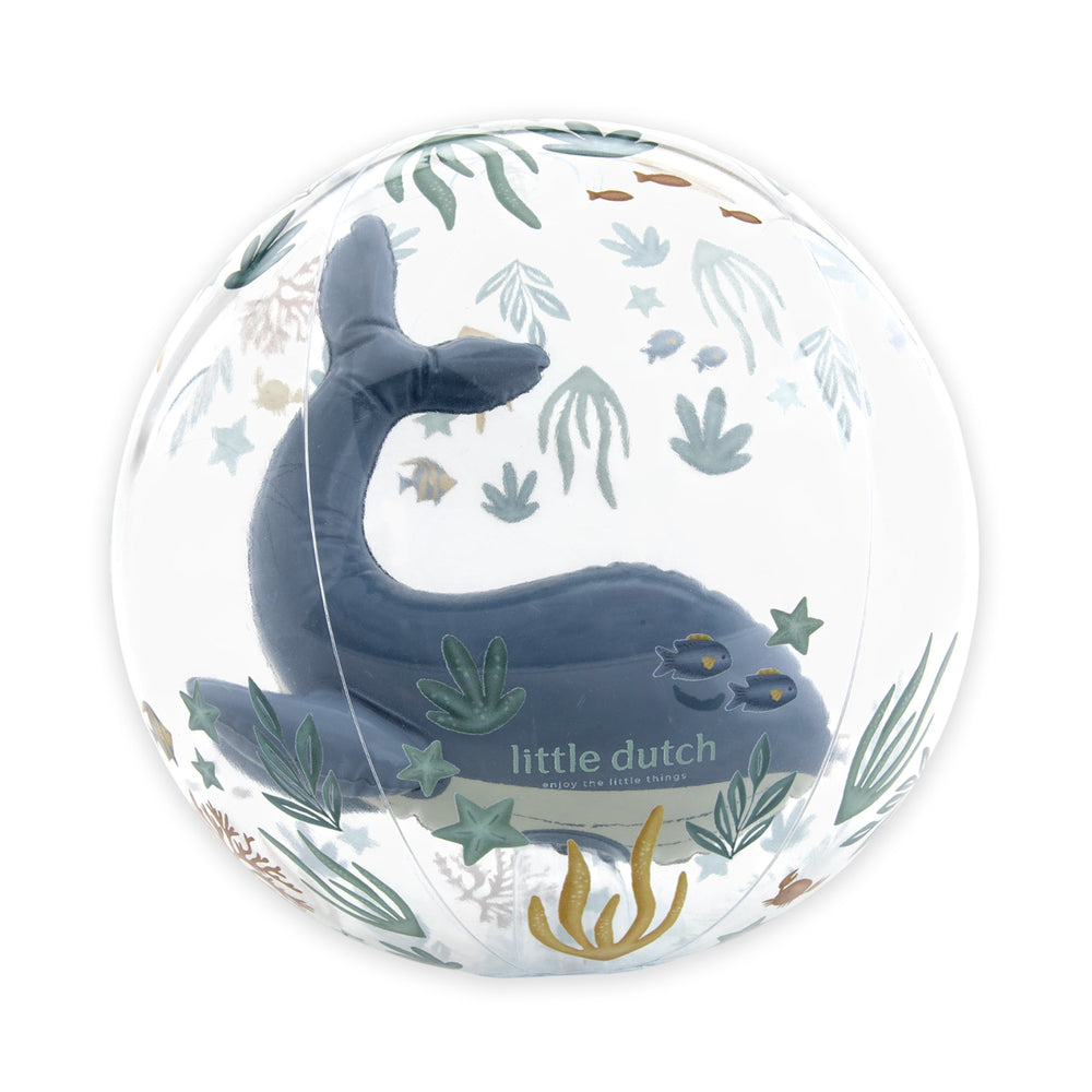 LITTLE DUTCH. Μπάλα παραλίας 3D Ocean World Μπλε