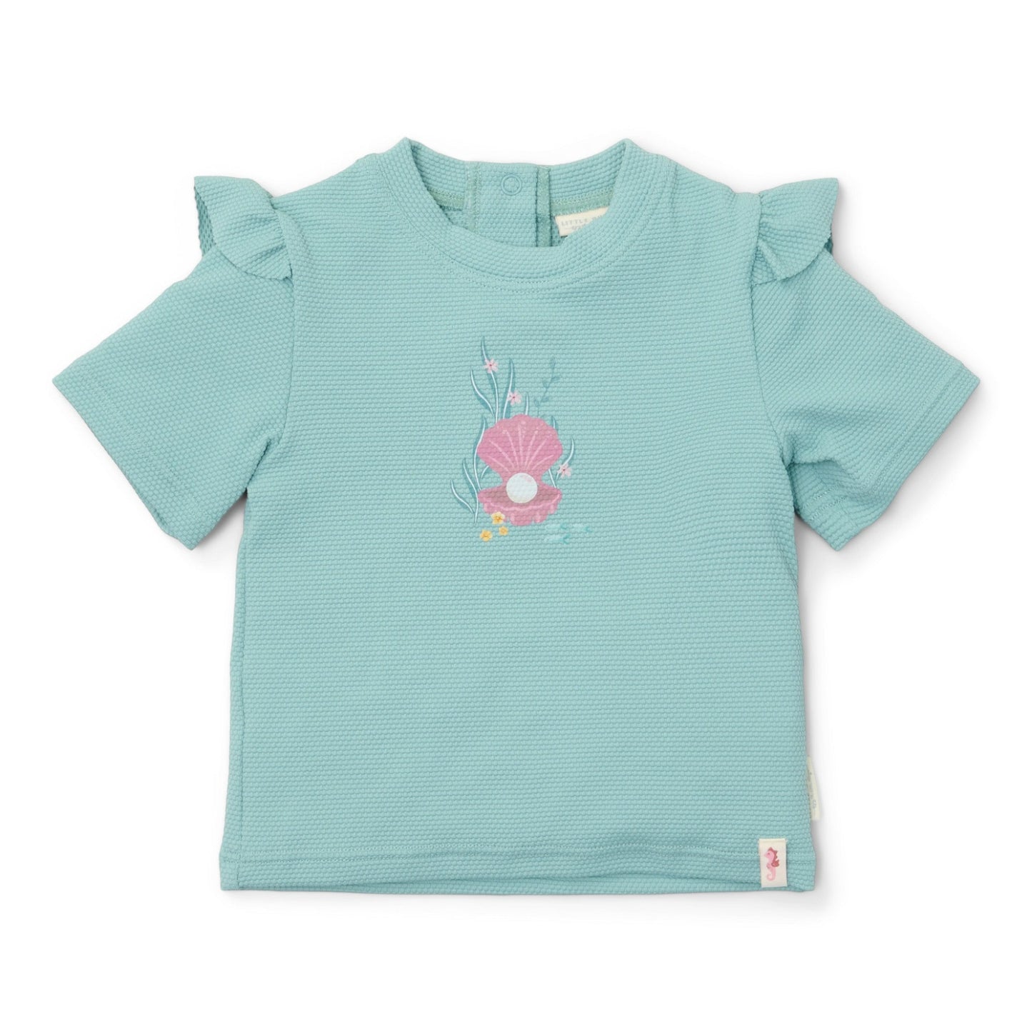LITTLE DUTCH. Μπλουζάκι κοντομάνικο με προστασία UV Ocean Treasures Surf Blue