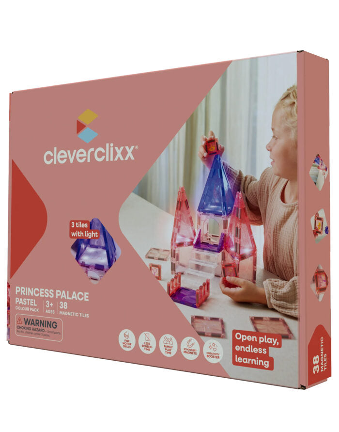 Cleverclixx. Μαγνητικά πλακίδια Princess Palace Pack | 38 κομμάτια