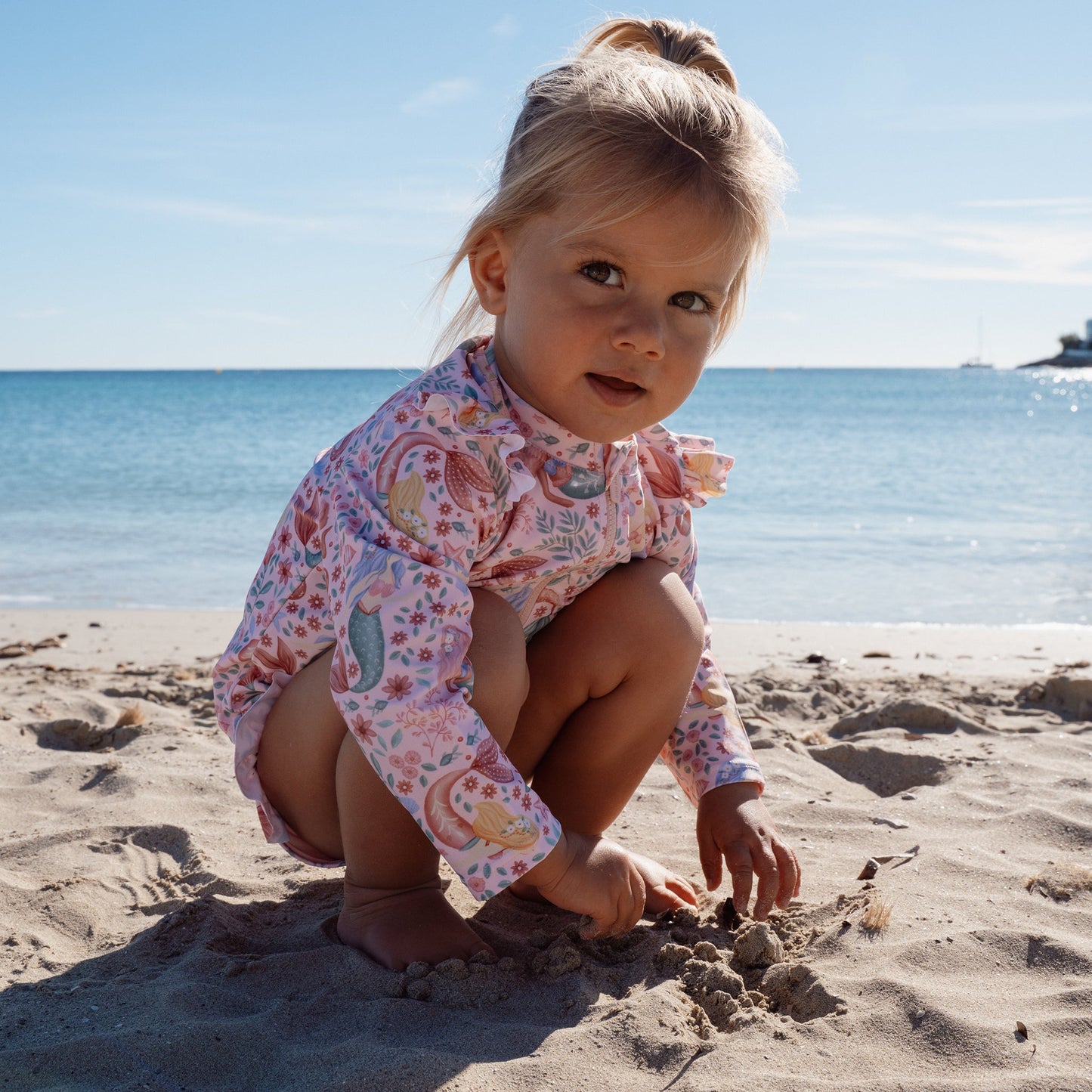 LITTLE DUTCH. Σετ μπλουζάκι μακρυμάνικο και μαγιό μπικίνι UV Dreamy Mermaid