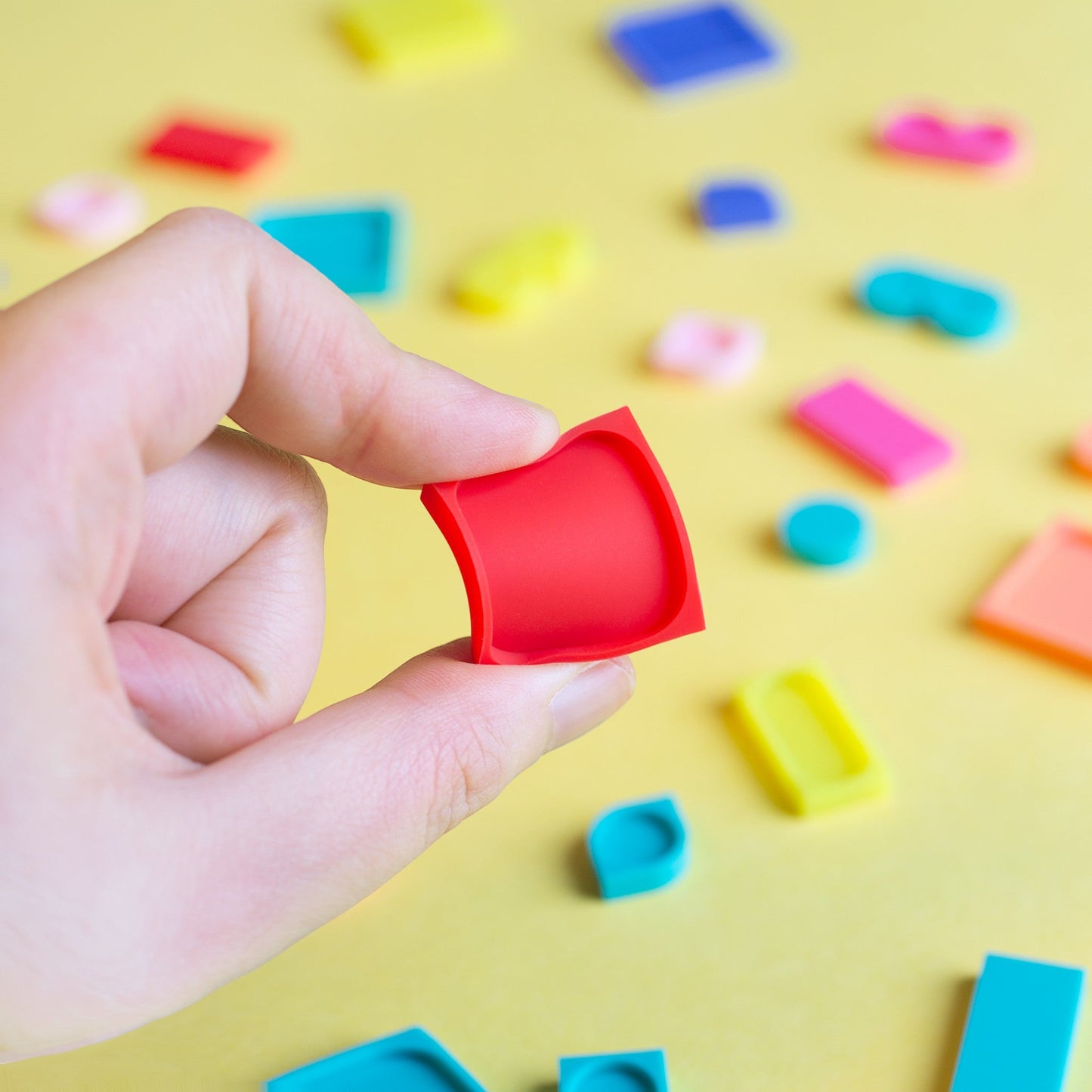 SUPER PETIT. Σουπλά σιλικόνης με τουβλάκια Μωσαϊκό - μπλε