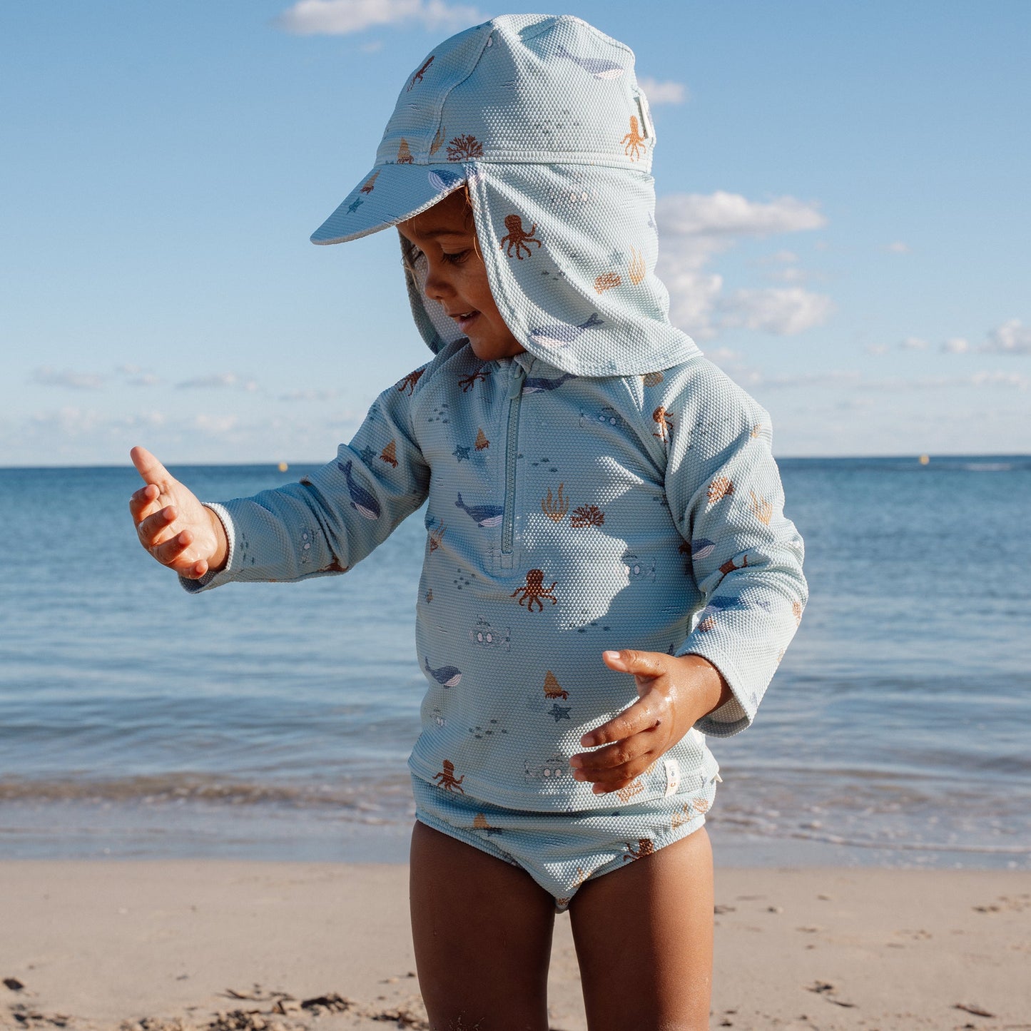 LITTLE DUTCH. Παιδικό καπέλο ήλιου Ocean Friends