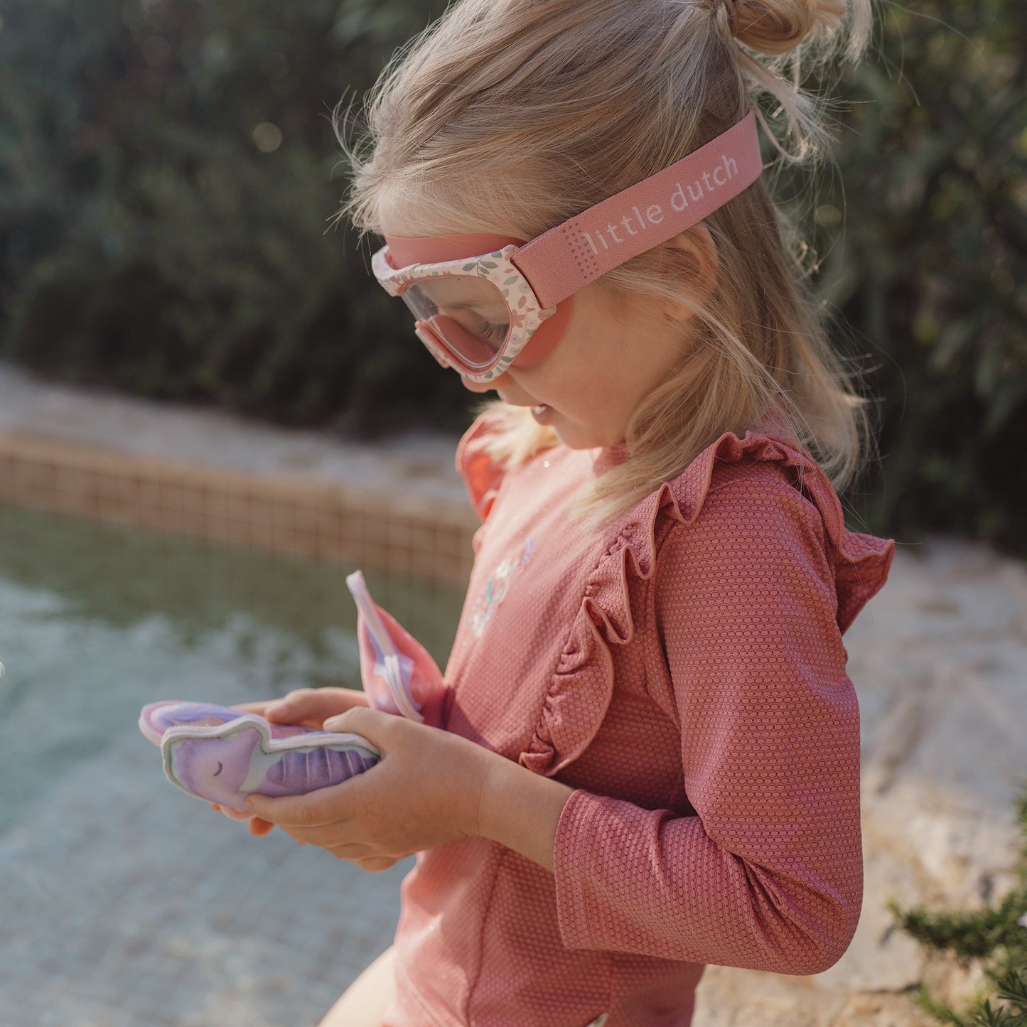 LITTLE DUTCH. Μπλουζάκι μακρυμάνικο με προστασία UV Dreamy Pink Sparkle