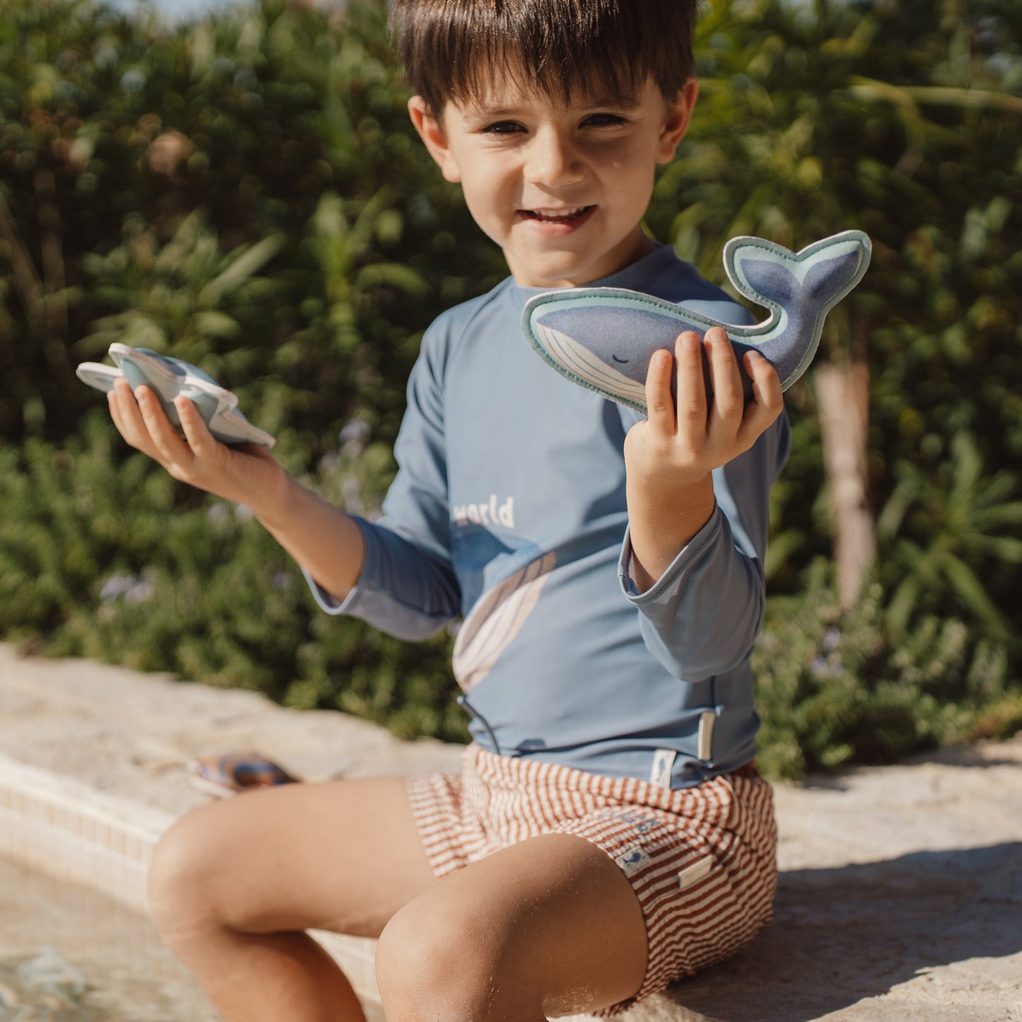 LITTLE DUTCH. Παιδικό μαγιό βερμούδα για αγόρια Ocean Brown Stripes