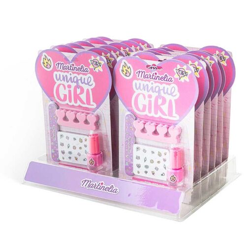 Martinelia Unique Girl Nail Art Kit Σετ Μανικιούρ Πεντικιούρ Βερνίκι Νυχιών 4ml, Λίμα, Διαχωριστής Δαχτύλων & Αυτοκόλλητα