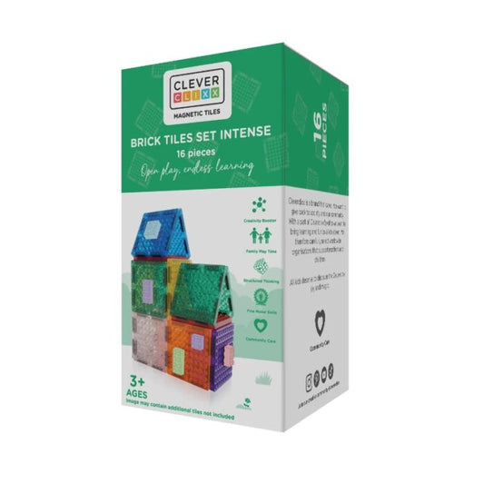 Cleverclixx. Brick Tiles Pack Intense | 16 Pieces