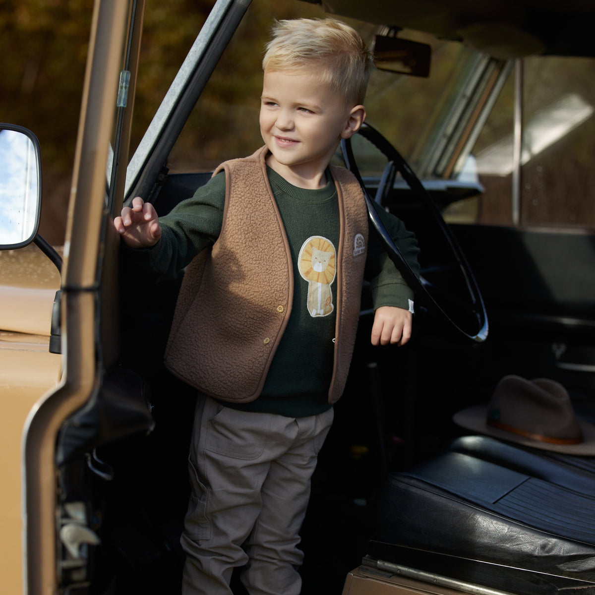 LITTLE DUTCH. Γιλέκο teddy Mudstone