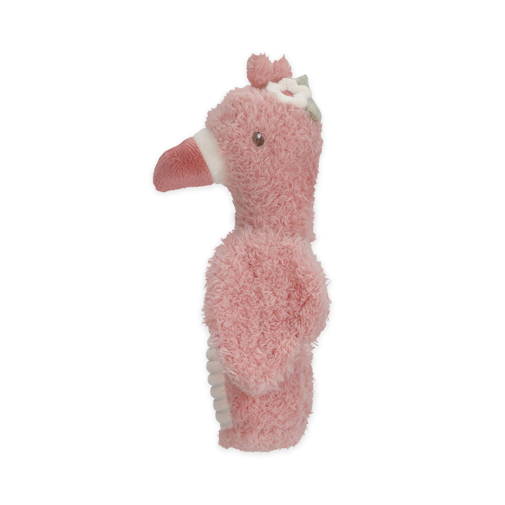 LITTLE DUTCH. Υφασμάτινη κουδουνίστρα Flamingo GRS