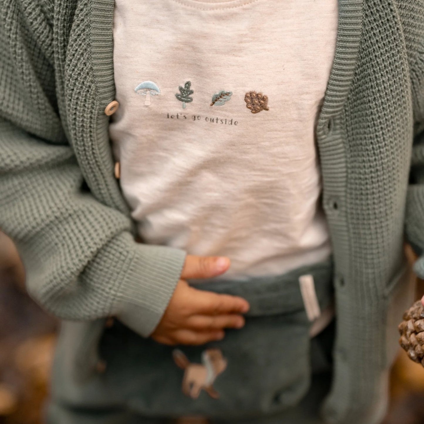 LITTLE DUTCH. Μπλουζάκι μακρυμάνικο με κέντημα Sand Melee