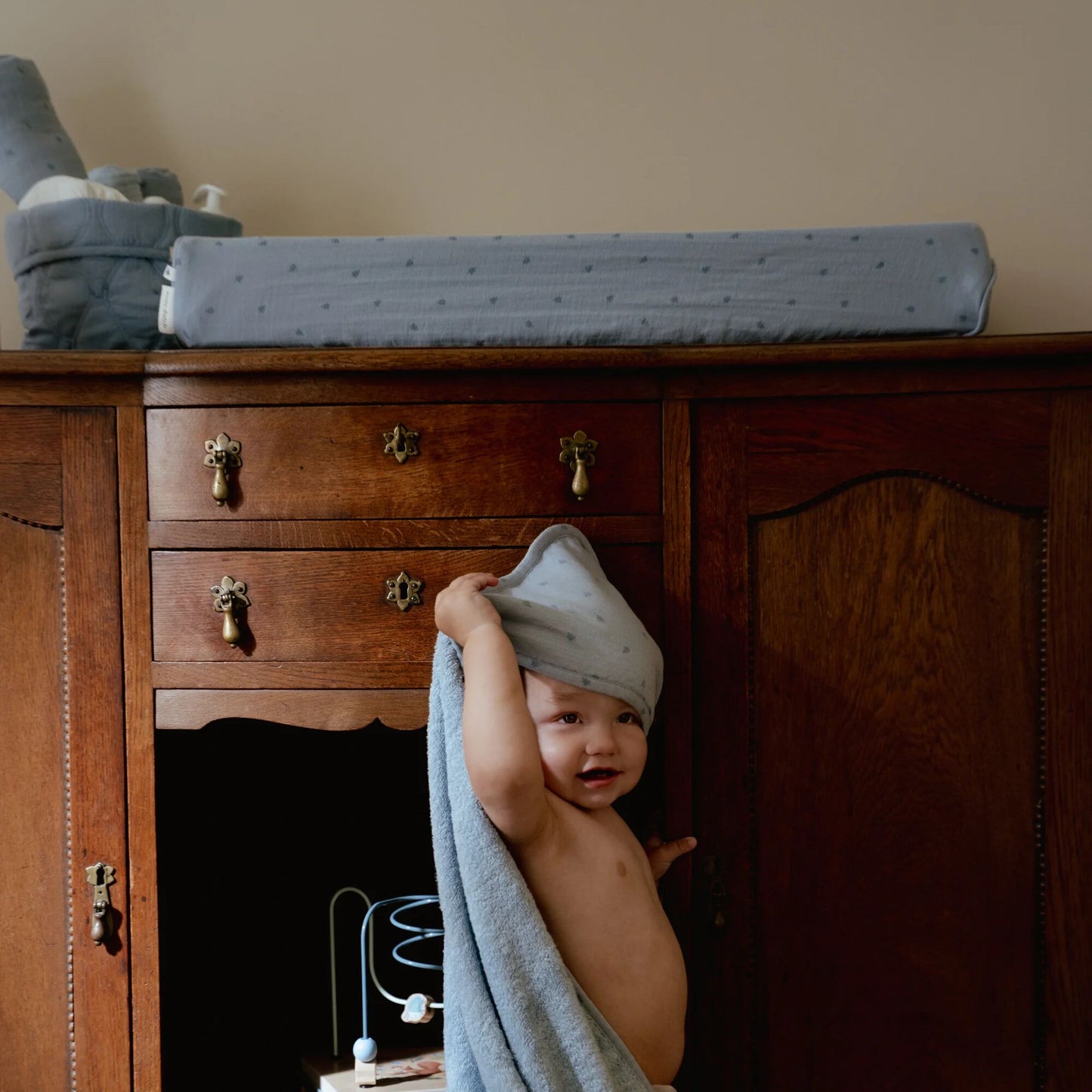 LITTLE DUTCH. Κάλυμμα μαξιλαριού αλλαξιέρας Pure Denim Blue