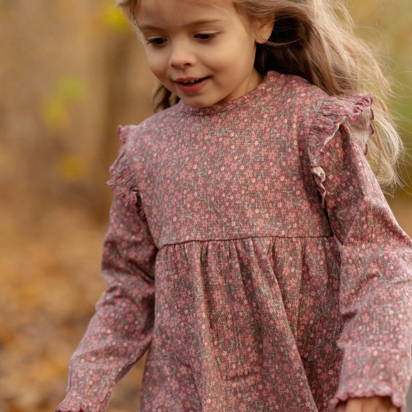 LITTLE DUTCH. Φορεματάκι μακρυμάνικο Rouge Flower