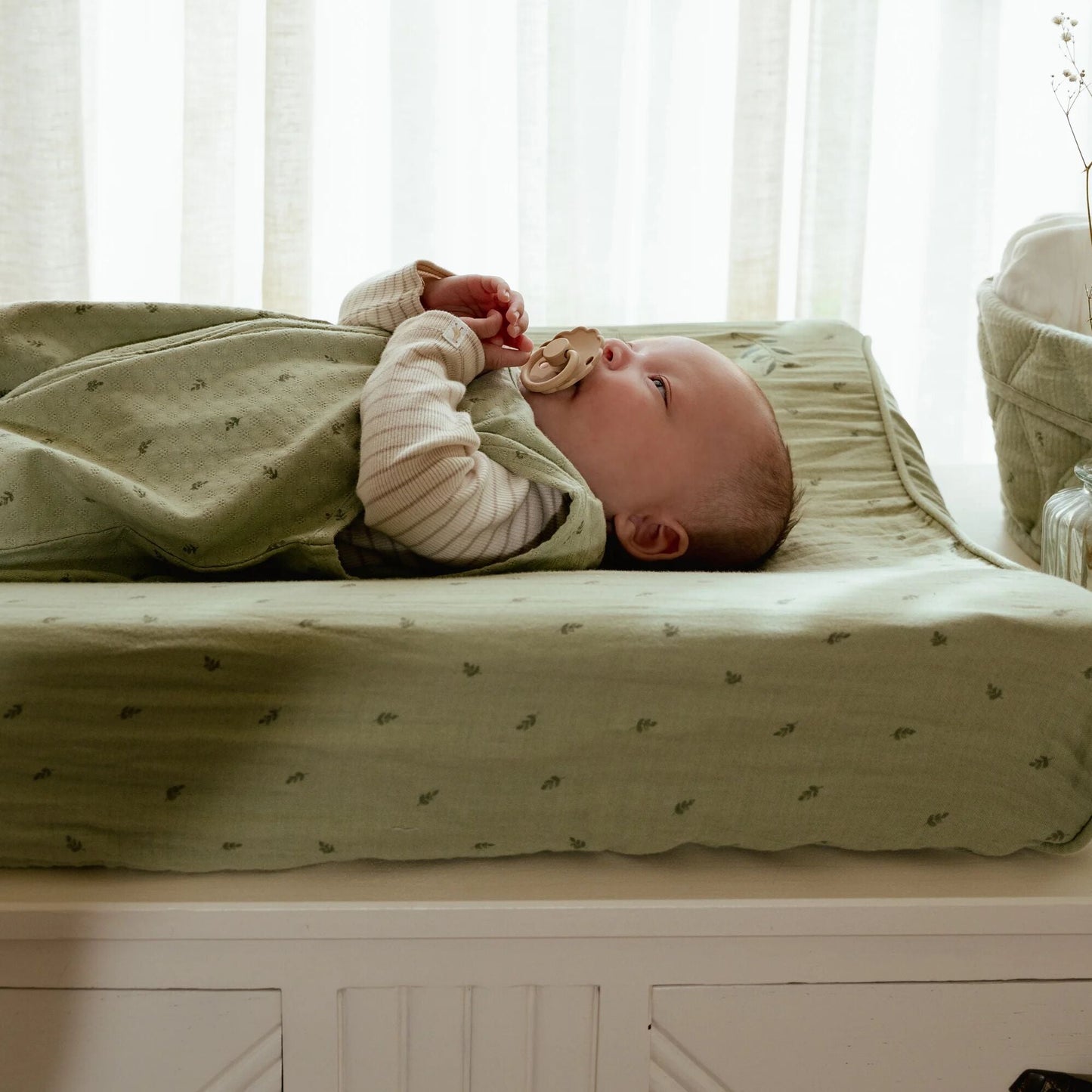 LITTLE DUTCH. Κάλυμμα μαξιλαριού αλλαξιέρας Pure Sage