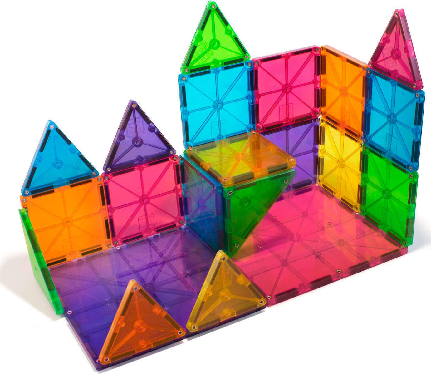 Magna-Tiles Μαγνητικό Παιχνίδι Μαγνητικά Πλακίδια Clear Colors 32 Κομμάτια για 3+ ετών