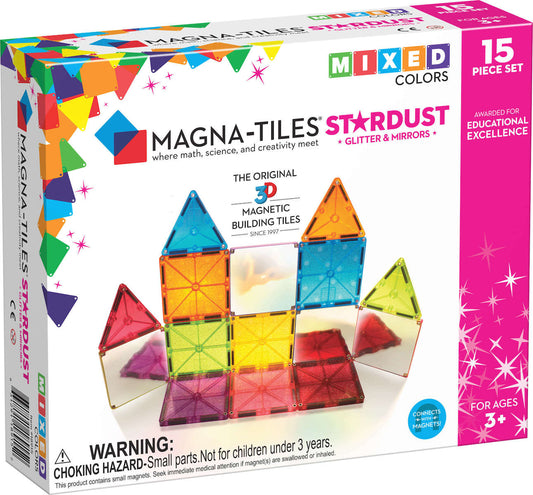 Magna-Tiles Μαγνητικό Παιχνίδι Μαγνητικά Πλακίδια Stardust 15 Κομμάτια για 3+ ετών