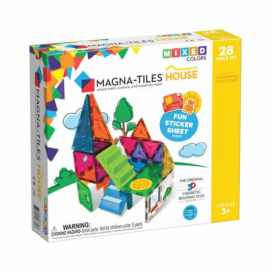 Magna-Tiles Μαγνητικό Παιχνίδι Μαγνητικά Πλακίδια House 28 Κομμάτια για 3+ ετών