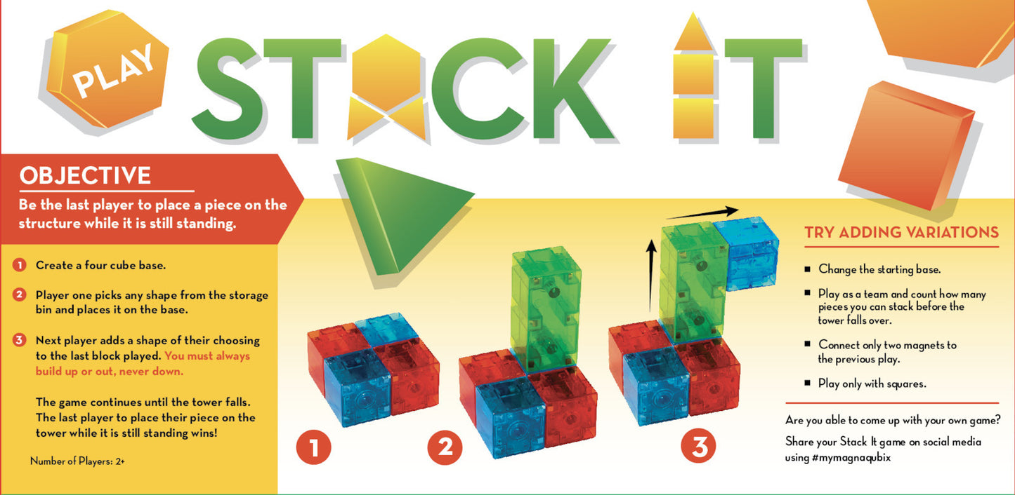 Magna-Tiles Μαγνητικό Παιχνίδι Qubix 85 Κομμάτια για 3+ ετών