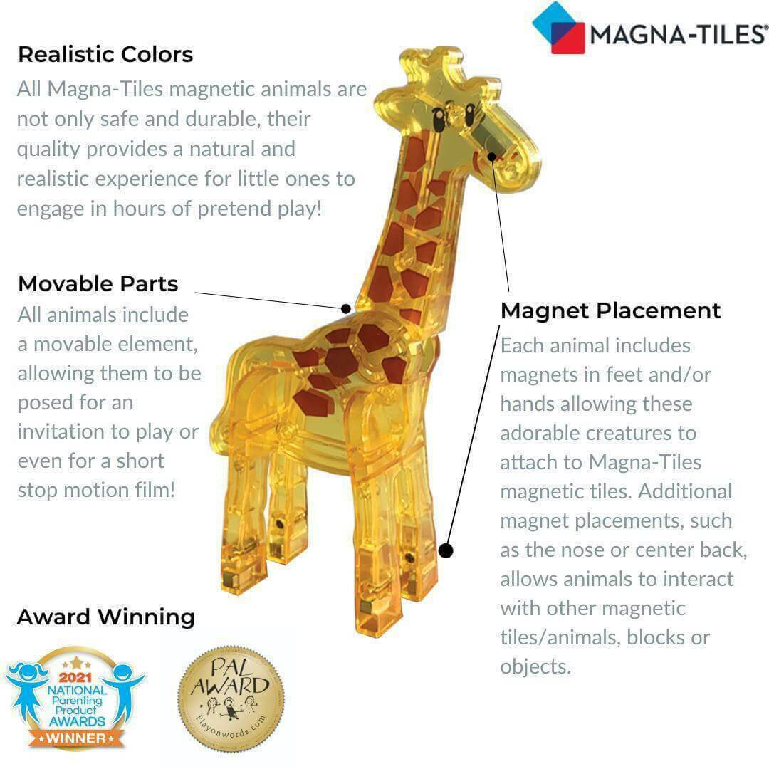 Magna-Tiles Μαγνητικό Παιχνίδι Μαγνητικά Πλακίδια Safari Animals 25 Κομμάτια για 3+ ετών