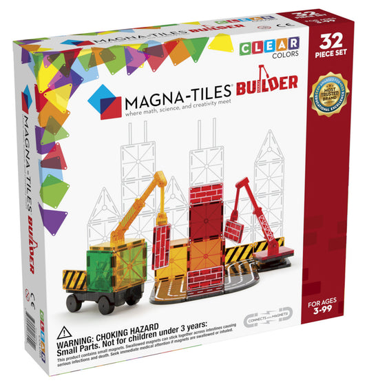 Magna-Tiles Μαγνητικό Παιχνίδι Μαγνητικά Πλακίδια Builder 32 Κομμάτια για 3+ ετών