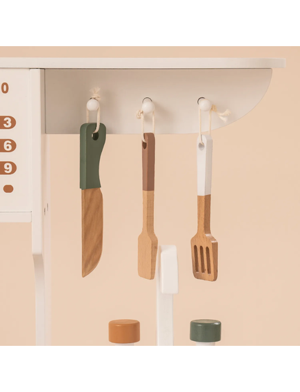 A-Play: Ξύλινη παιδική κουζίνα με κατσαρολικά- Vintage green