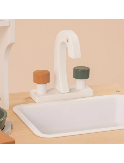 A-Play: Ξύλινη παιδική κουζίνα με κατσαρολικά- Vintage green