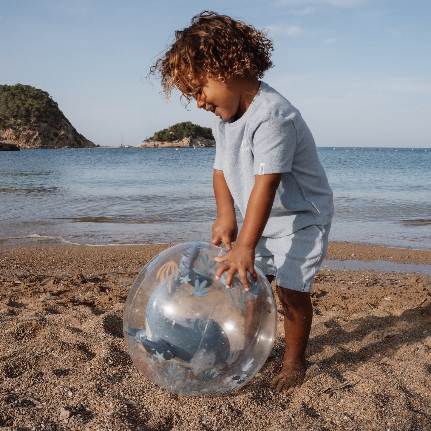 LITTLE DUTCH. Μπάλα παραλίας 3D Ocean World Μπλε