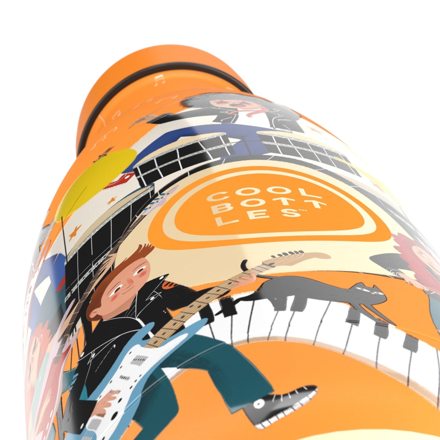 COOL BOTTLES. Ανοξείδωτο παιδικό μπουκάλι Music Beat 350ml