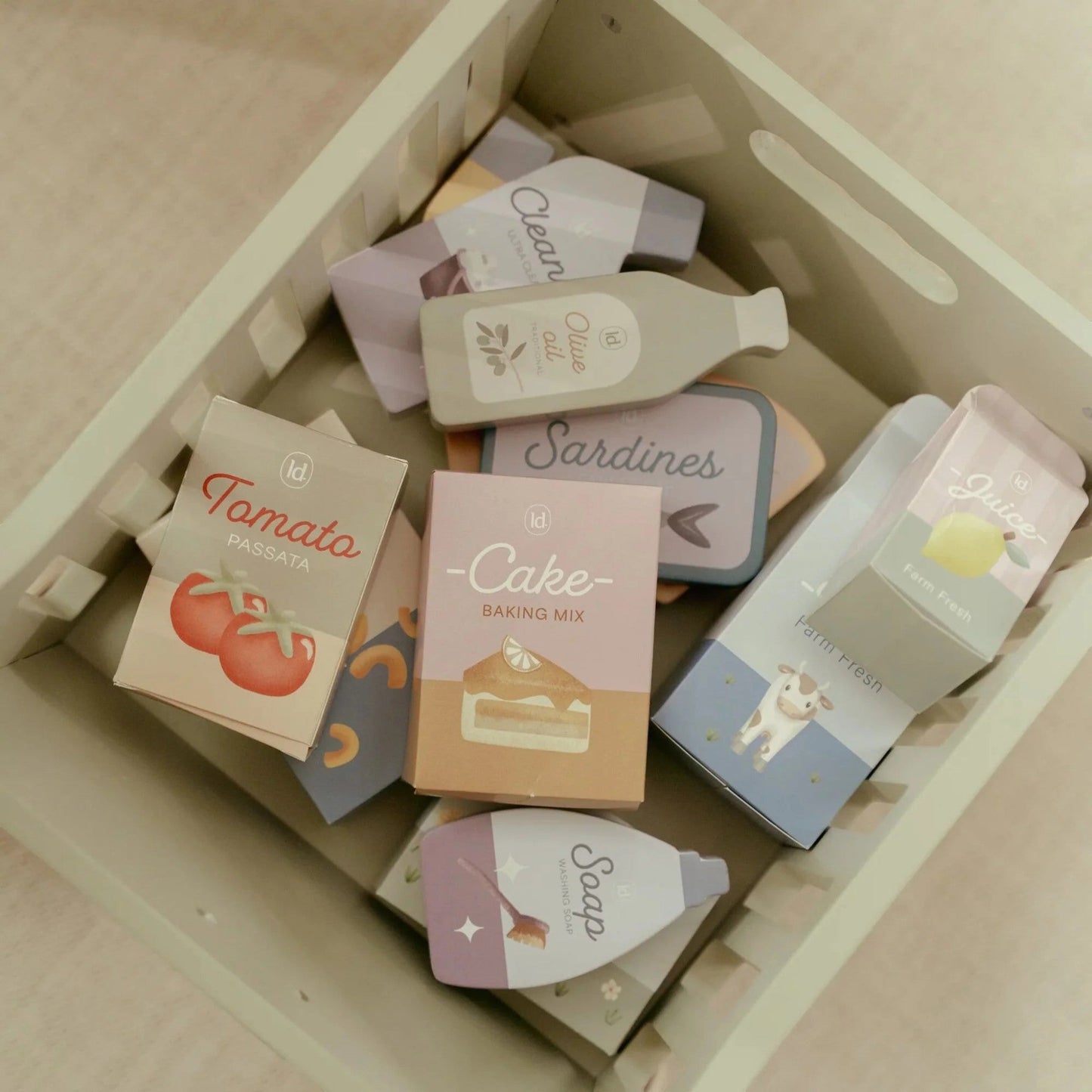 LITTLE DUTCH. Ξύλινο καροτσάκι αγορών FSC