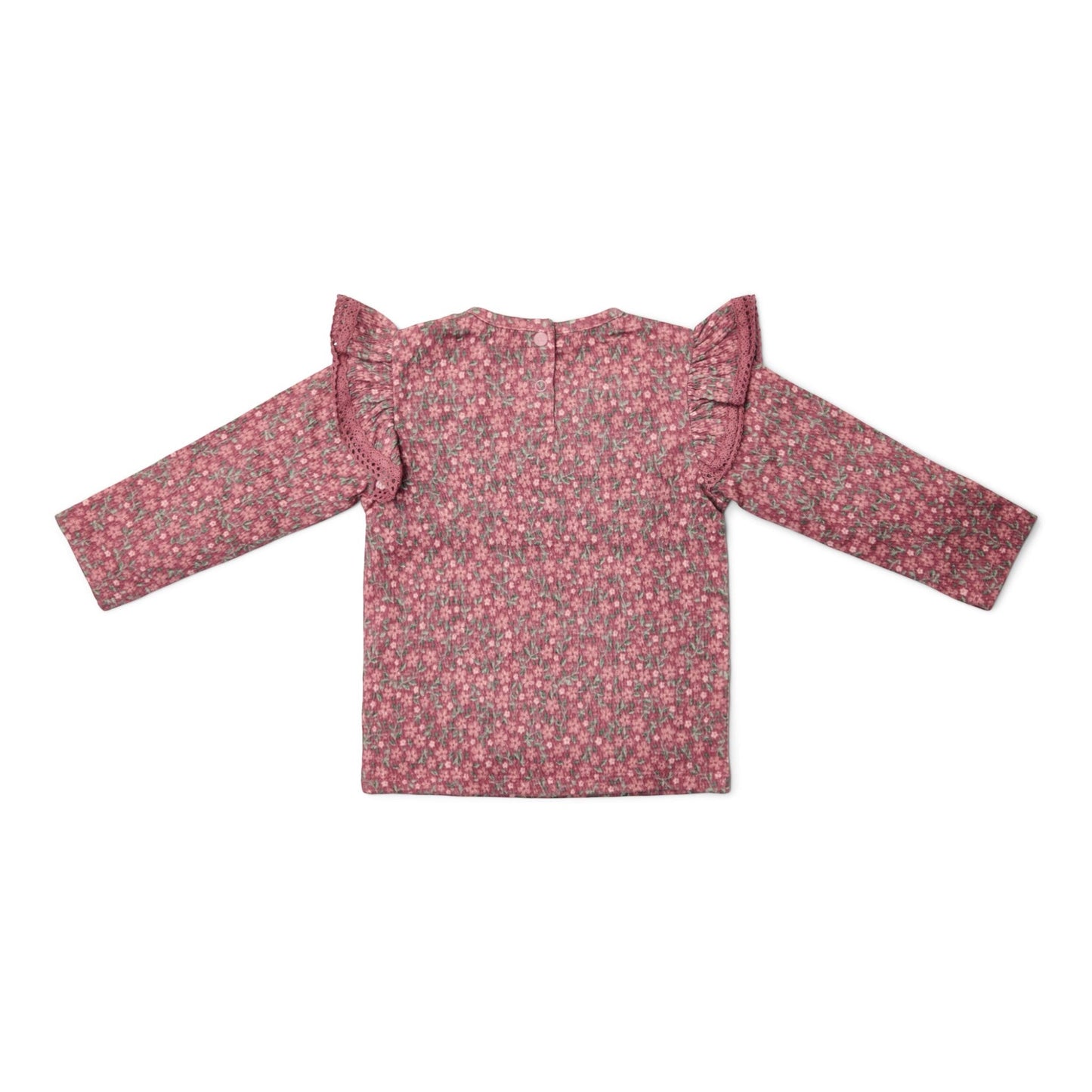 LITTLE DUTCH. Μπλουζάκι μακρυμάνικο με βολάν Rouge Flower