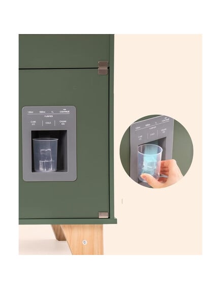 A-Play: Ξύλινη παιδική κουζίνα με κατσαρολικά- Vintage green