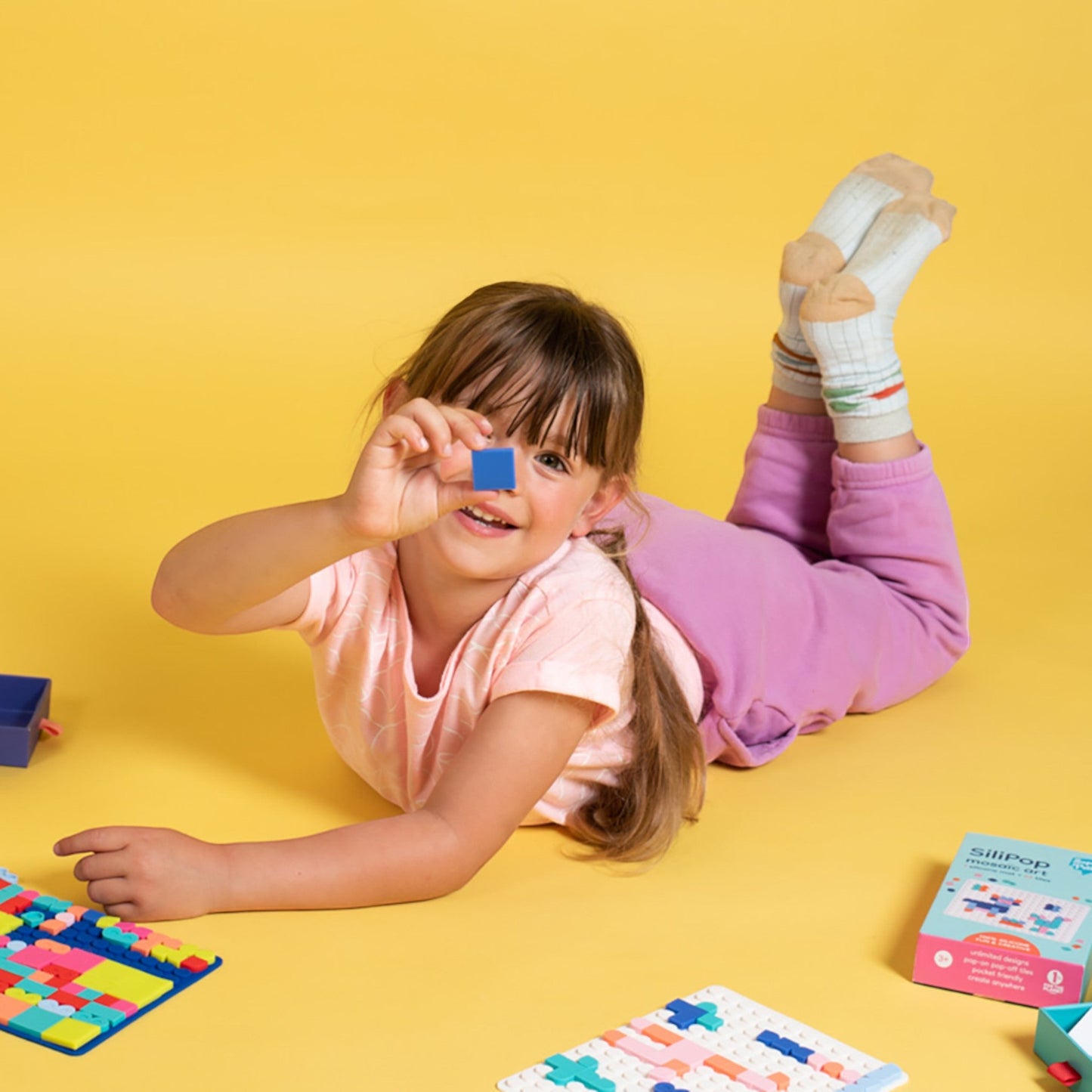 SUPER PETIT. Σουπλά σιλικόνης με τουβλάκια Μωσαϊκό - μπλε