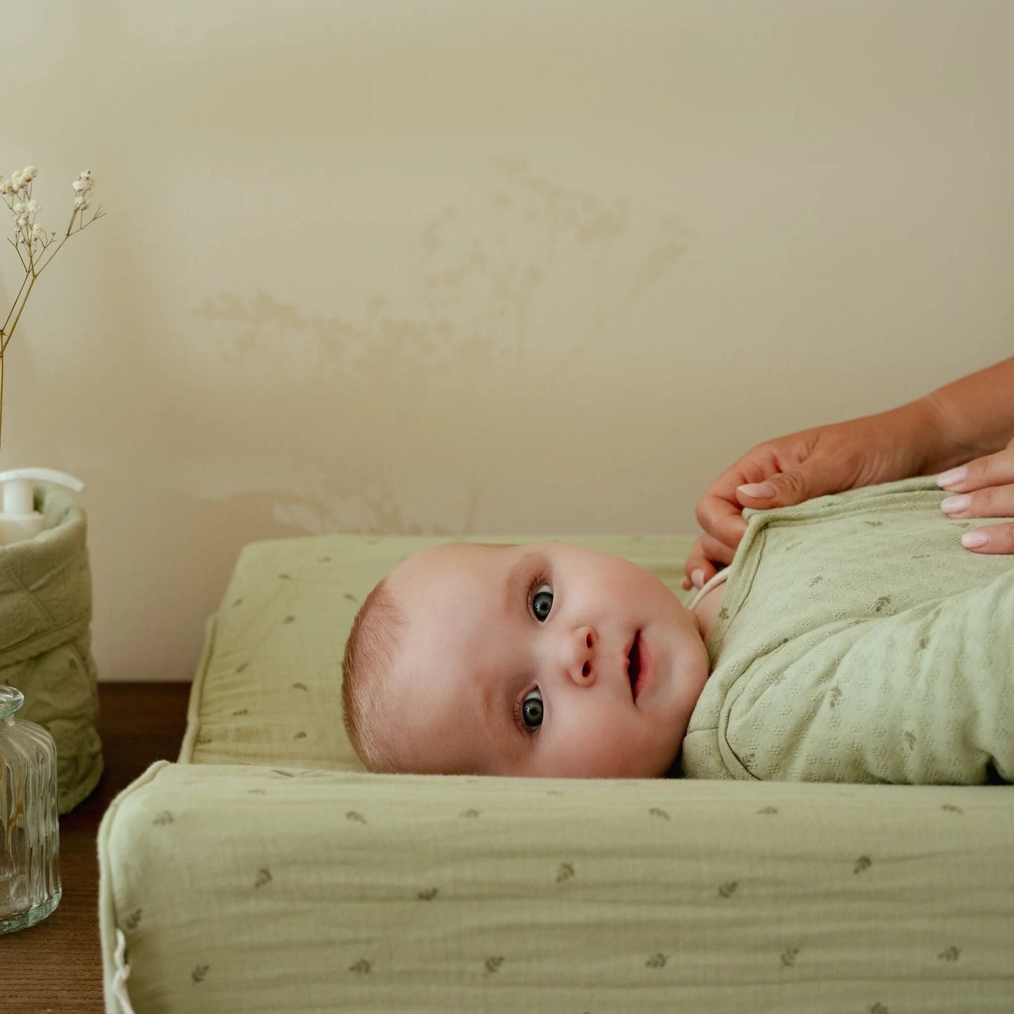 LITTLE DUTCH. Κάλυμμα μαξιλαριού αλλαξιέρας Pure Sage