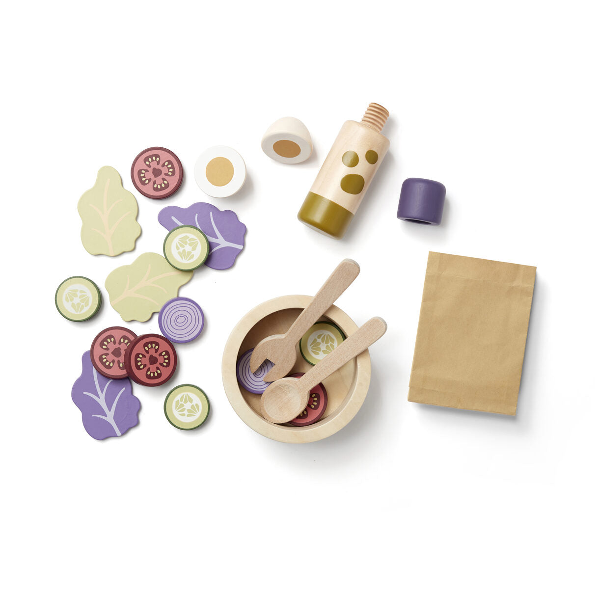 KIDS CONCEPT. Ξύλινο σετ σαλάτας KID'S HUB